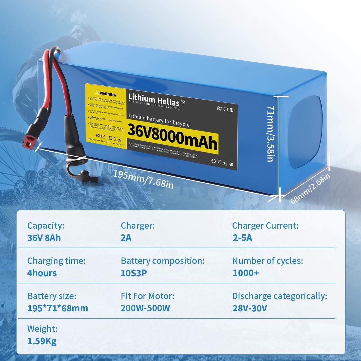 36V8Ah Li-ion Battery Repalcement For Ebike Electric Bicycle Scooter–US STOCK
