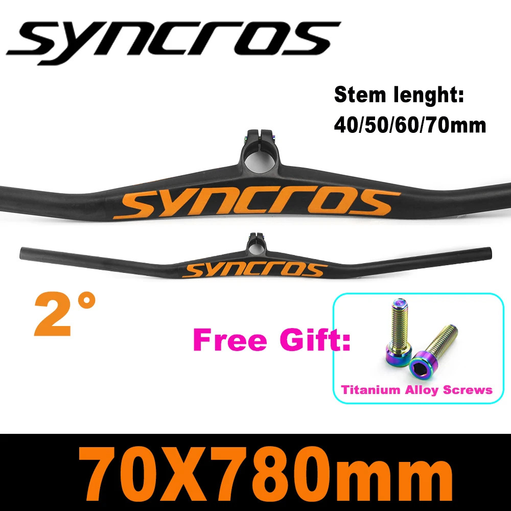 Mountain Bicycle Full Carbon Integrated Handlebar 40-70mm Stem 28.6*660-800mm