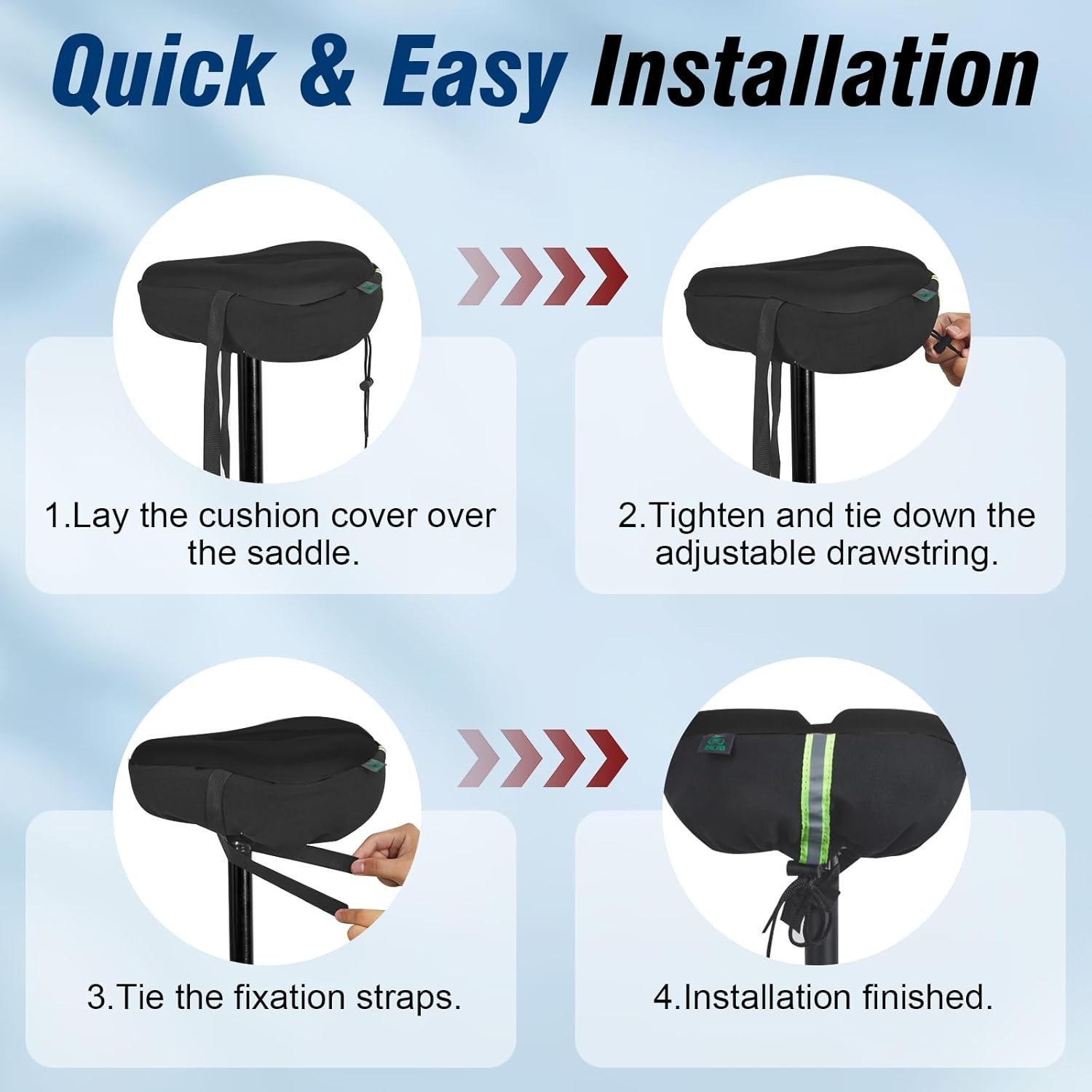 Gel Padded Bike Seat Cover – Extra Soft & Comfortable