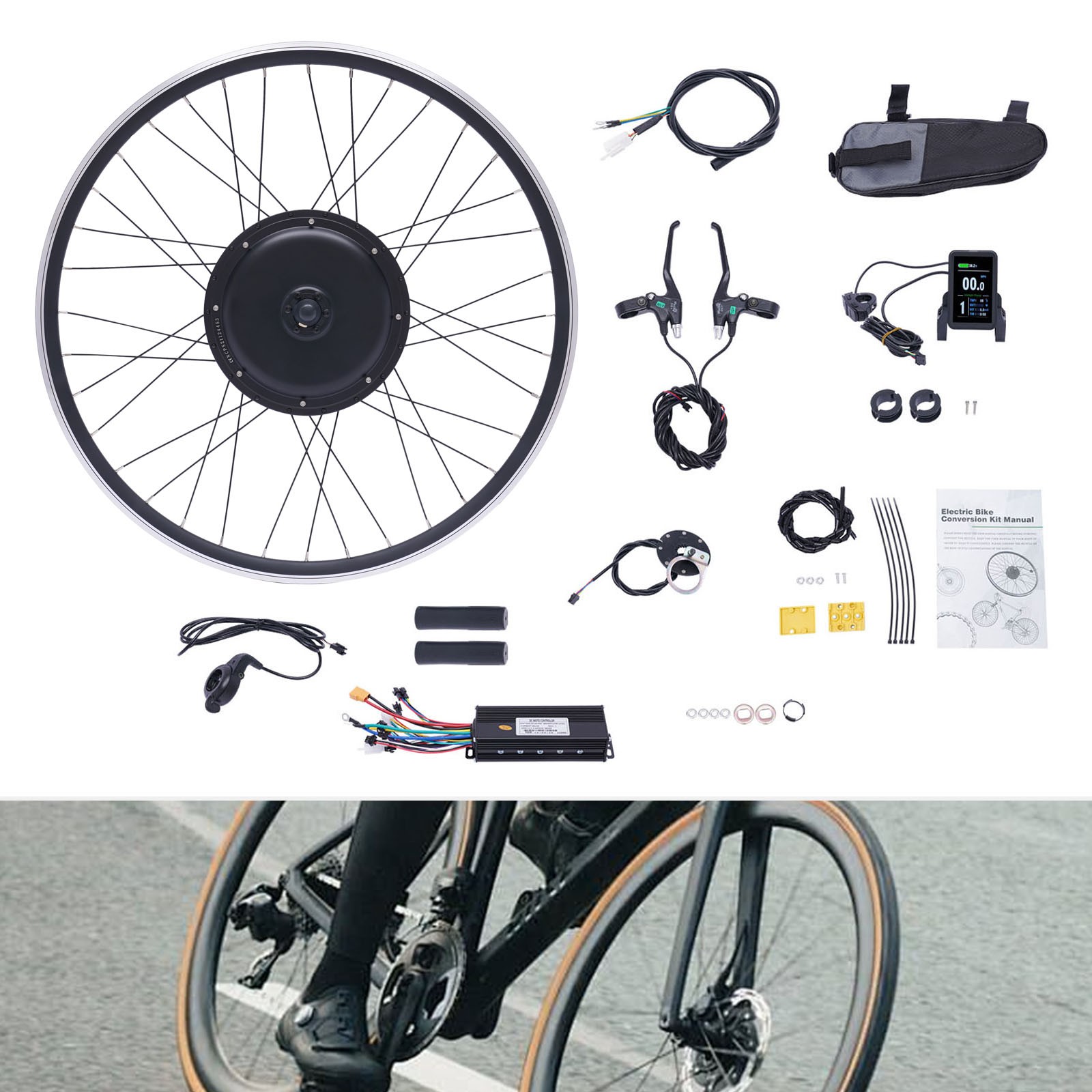 48V eBike Conversion Kit 28/29 Inch Front Wheel & 1000W Hub Motor Electric Bike