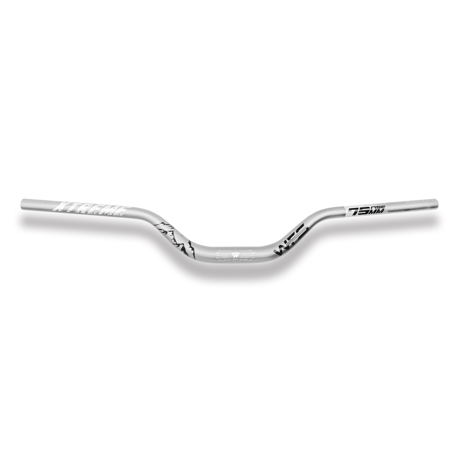 WFS Xtreme 31.8 x 800mm Handlebar 75mm Rise, Silver
