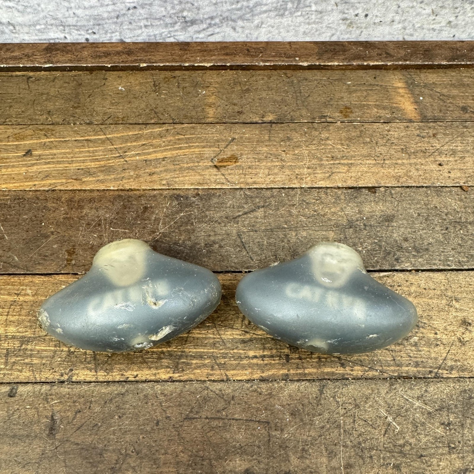 Vintage CatEye Gray Handlebar Bar Ends Plastic Pair 90s Bike MTB Road