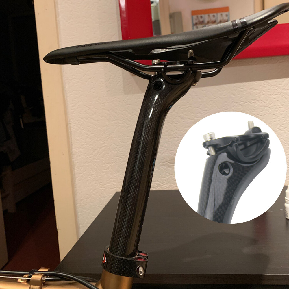 Carbon Fiber Seat Post Tube 27.2/30.8/31.6 Offset 25mm Bicycle Seatpost 35/40cm