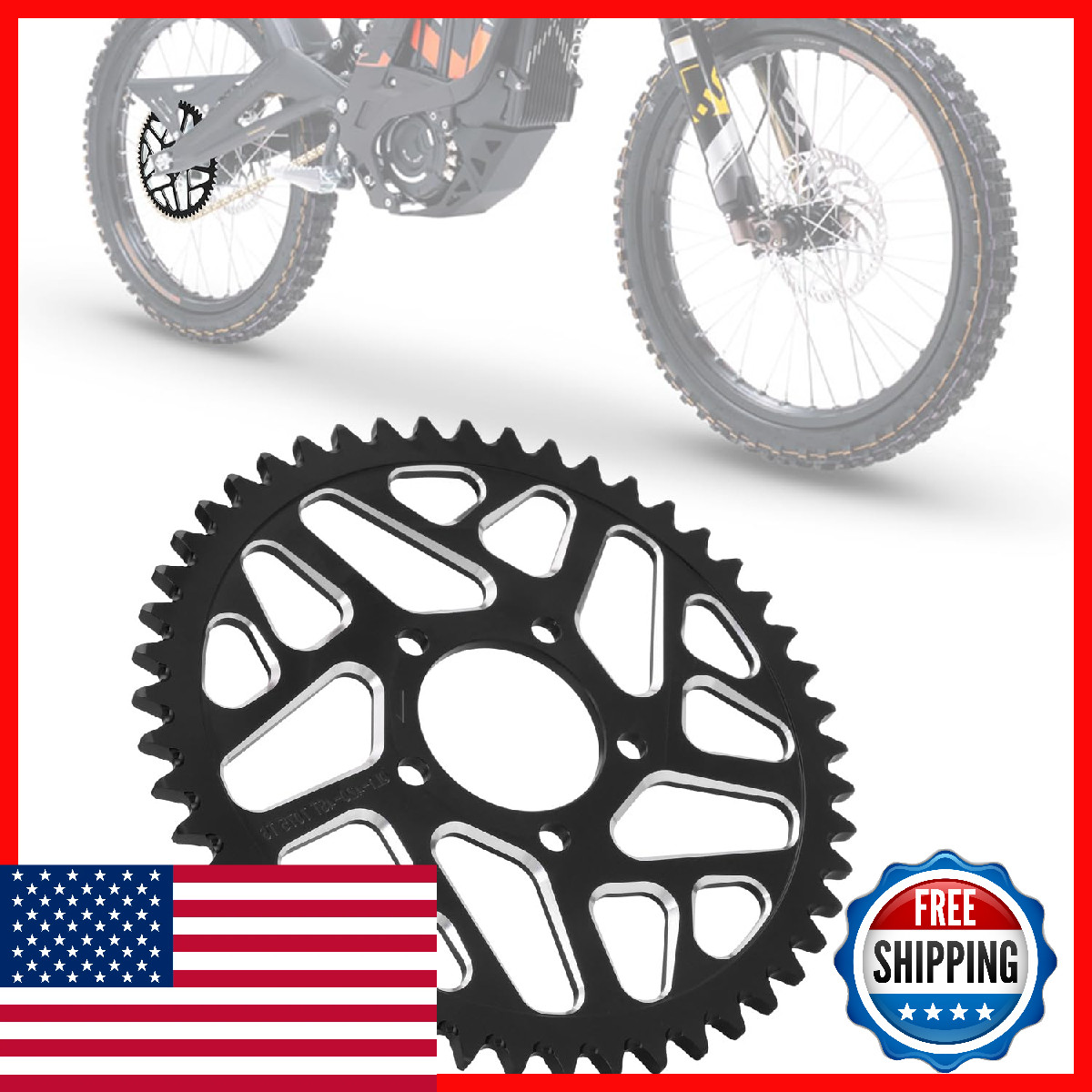 Iuvwisn 48T Sprocket Cnc For Lbx Talaria Eride Pro Ss 2.0 3.0 Rawrr Mantis