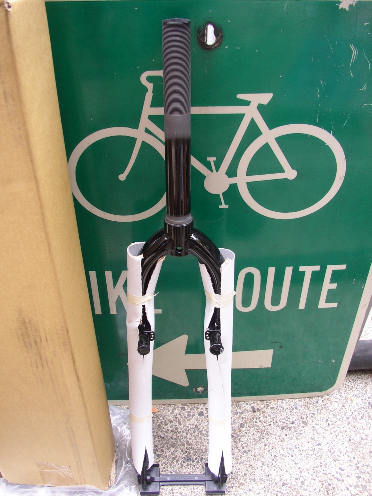 NEW KLUNKER CHROMOLY 1″ THREADED CHROME BLACK 26″ MTB FORK CANTILEVER 200mm