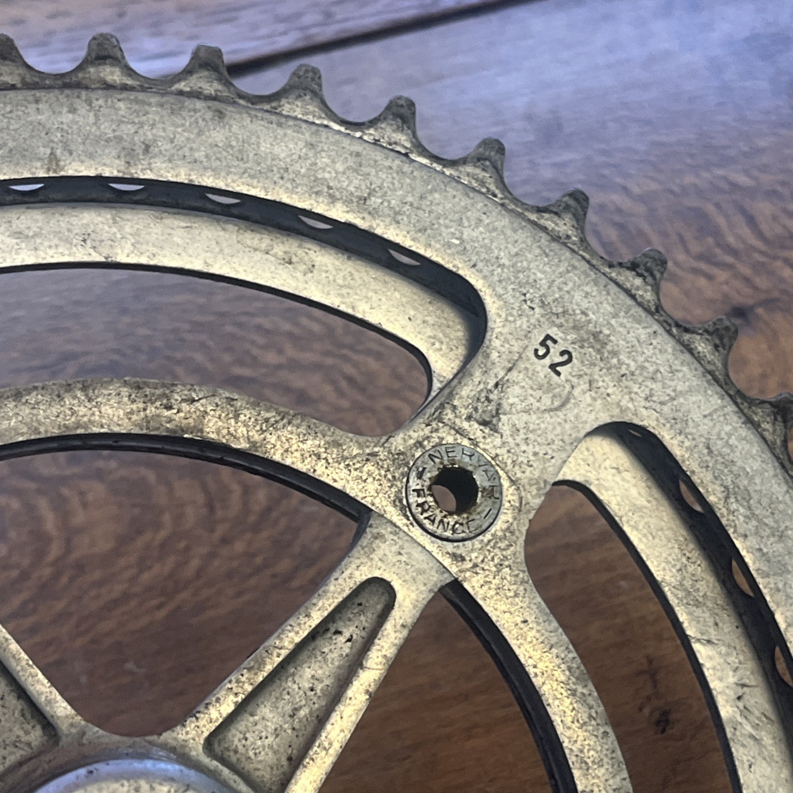 Vintage Nervar Star Drive Side Crank 52/46 T 128 BCD ~see Pics/condition~ France
