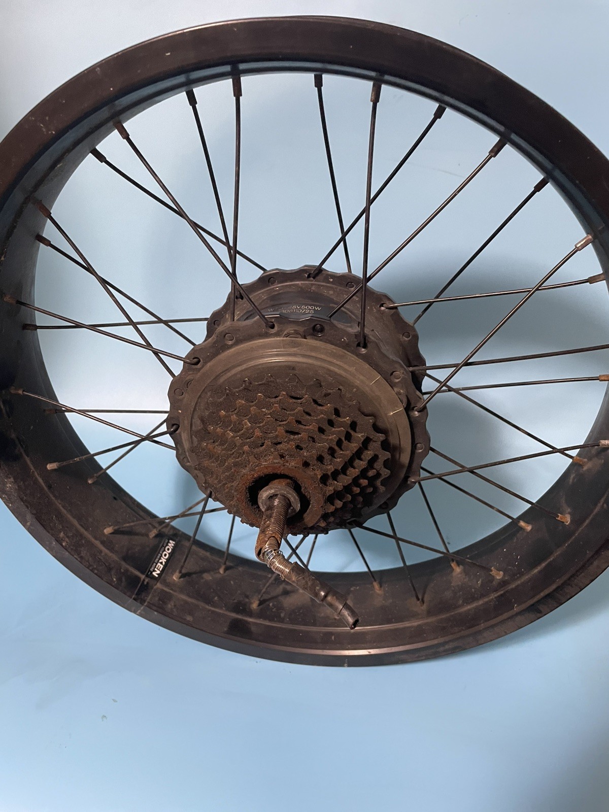 20″ 48V Electric Bicycle E-Bike Rear Wheel Hub Motor Fat Tire, for parts- Read