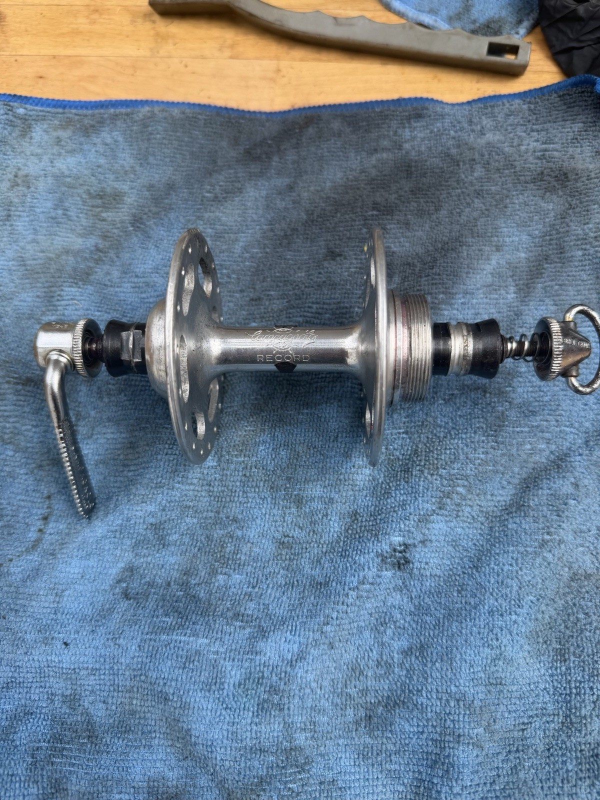 Vintage Campagnolo High Flange Rear Hub 36H Road Bike QR Italian Alloy 123mm