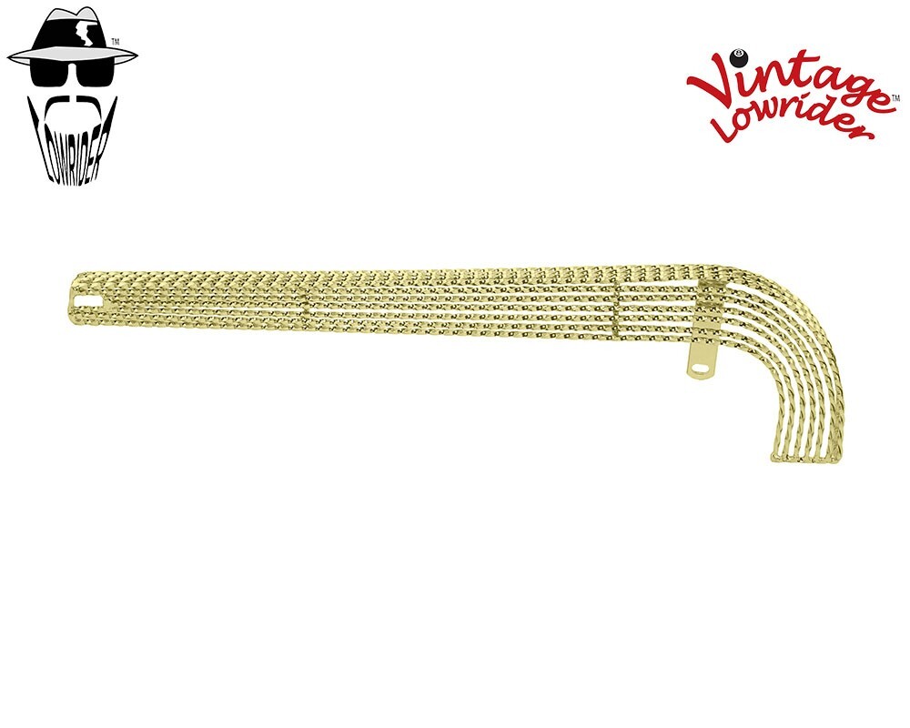VINTAGE LOWRIDER LUCKY 7 TWISTED SQUARE GOLD CHAIN GUARD 20″ LOWRIDER BIKES.