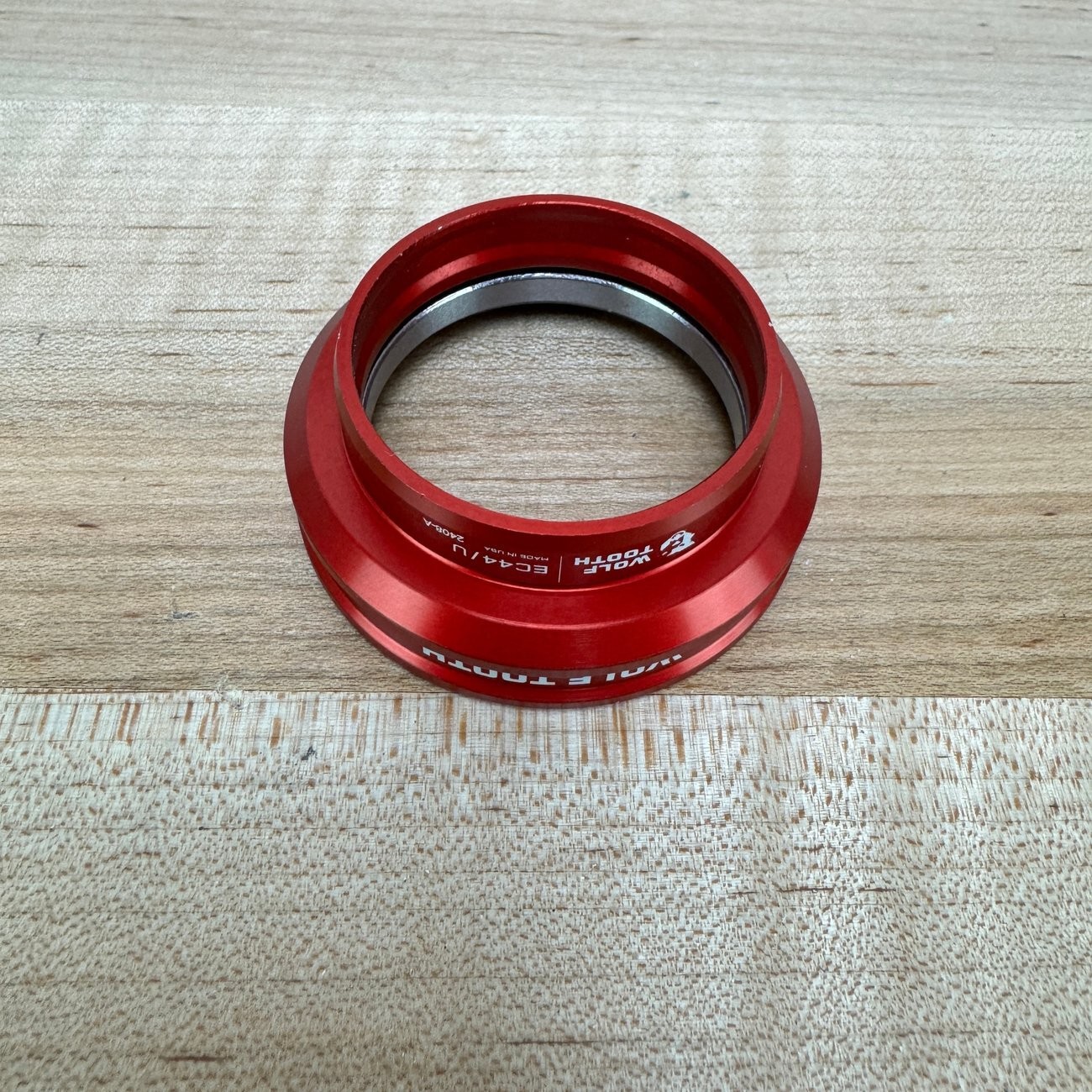Wolf Tooth EC44/40 Red Upper Headset Bearing and Cup 45g