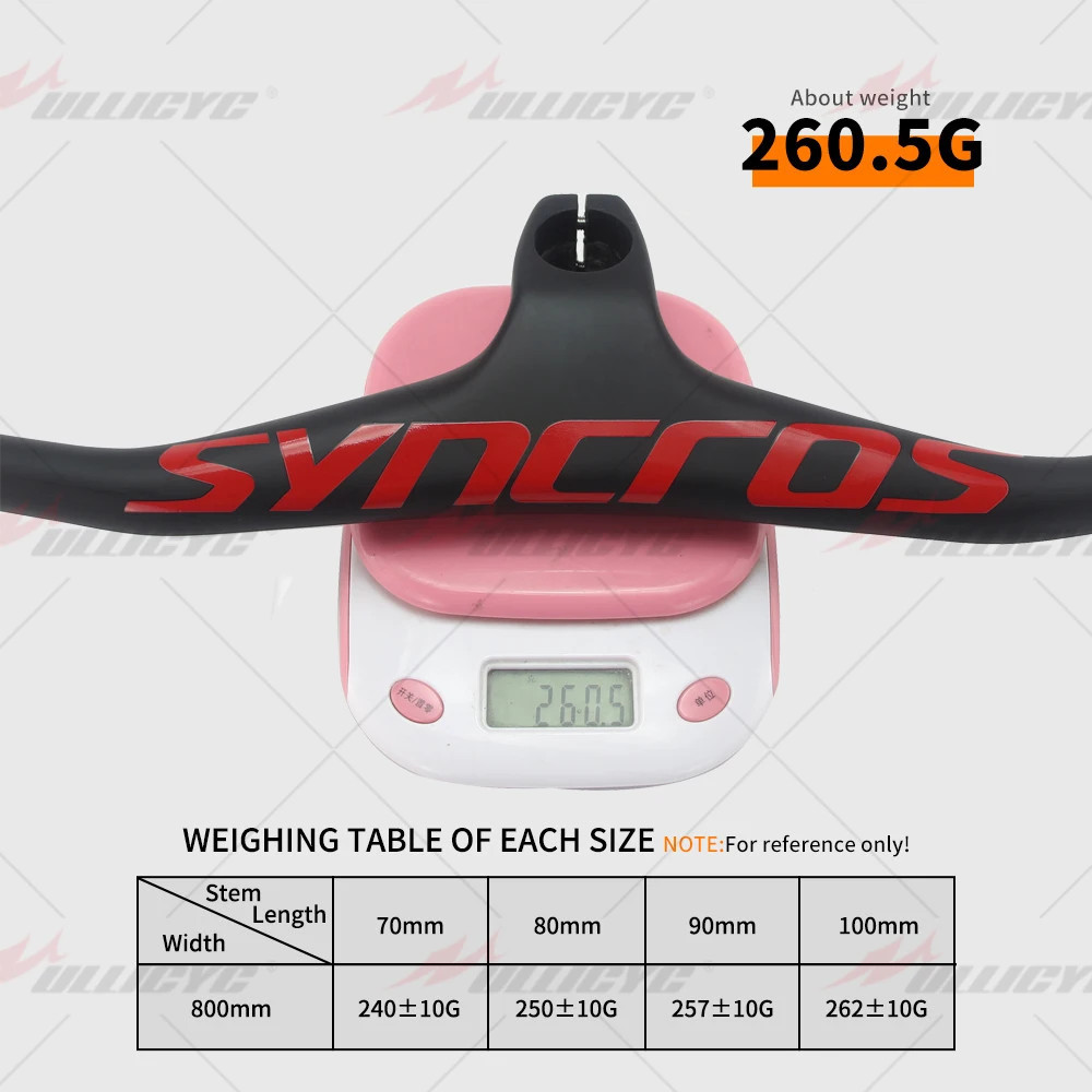 -17° Mountain Bike Handlebar Integrated Carbon Handlebar Width 800mm Stem 28.6mm