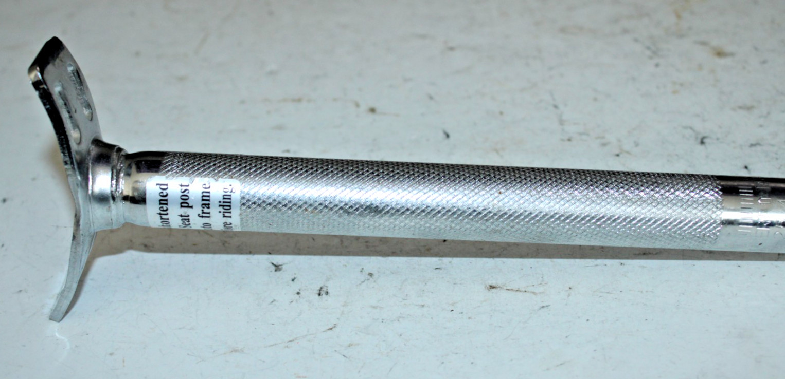 Vintage Seatpost Seat Tube 320/25.4mm 0 Offset Silver Steel Cruiser Hybrid Road~