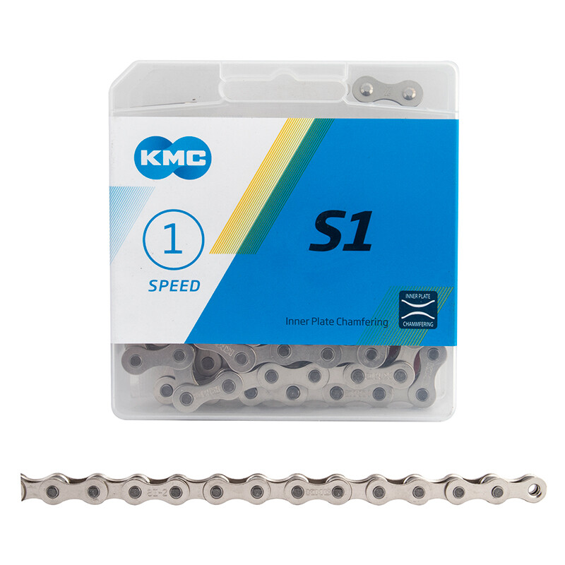 Chain KMC S1 1speed 1/2 x 1/8 Chrome 112L