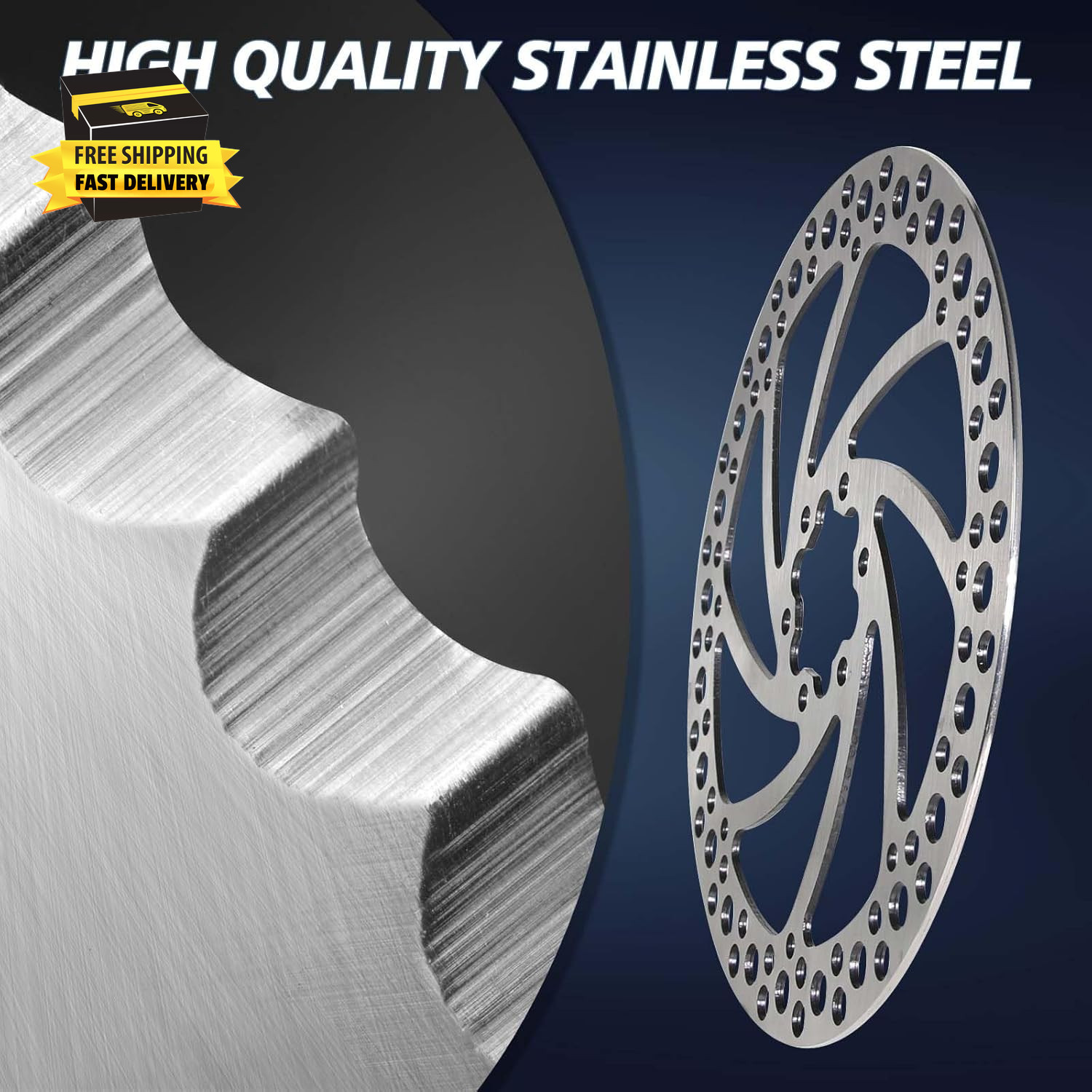 140Mm 160Mm 180Mm 203Mm MTB Disc Brake Rotor with 6 Bolts, Bicycle Brakes Stainl