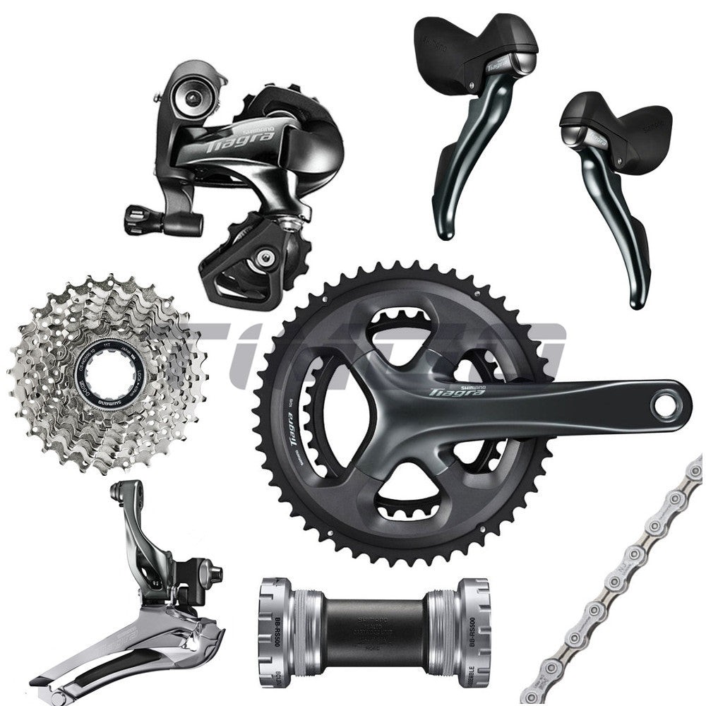Shimano Tiagra 4700 2×10 Speed Groupset Crankset Derailleur Dual STI lever HG500