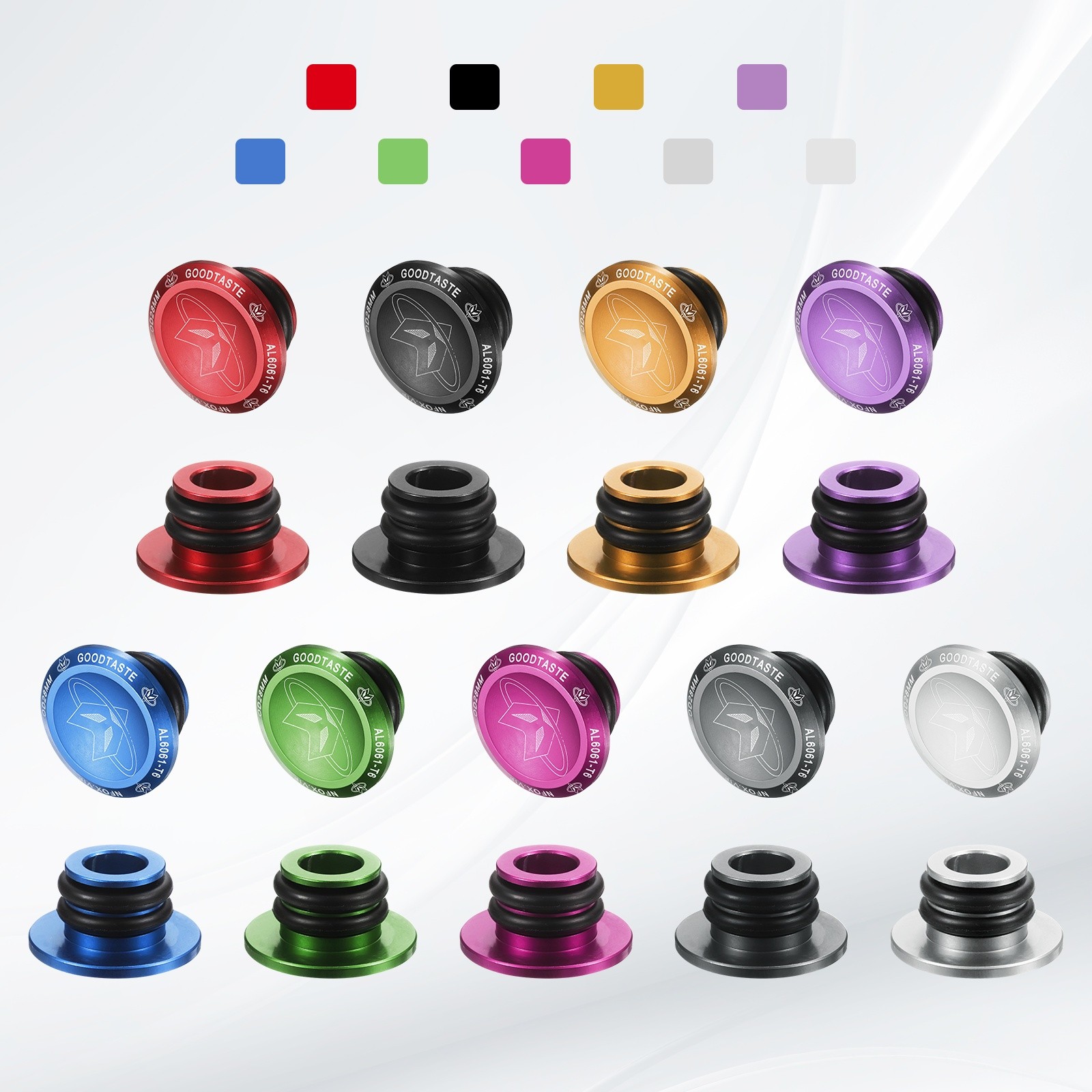 Bar End Plugs Aluminum Handlebar End Caps 0.57oz Bike Plugs with Rings Red