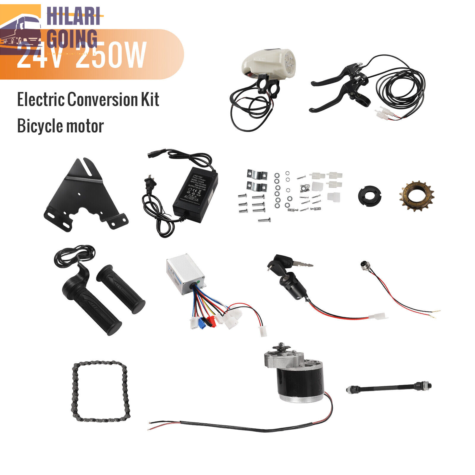 24V 250W Electric Bicycle Conversion Kit E-Bike Cycling Brush Motor & Controller