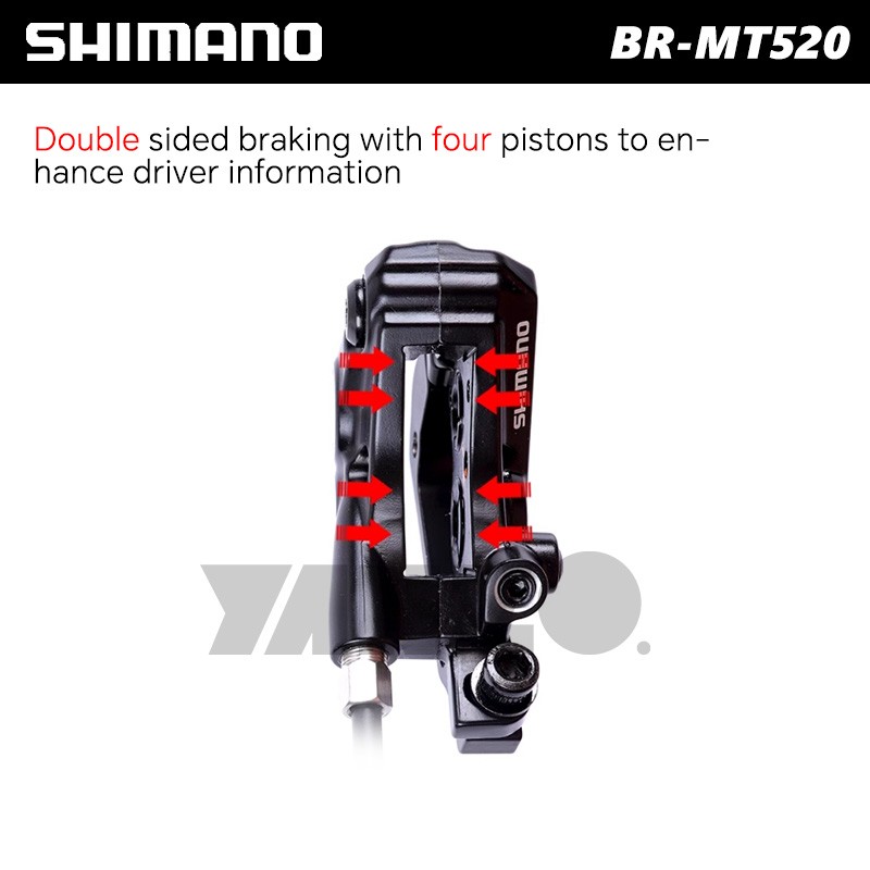 Shimano BR-MT520 Hydraulic Disc Brake 4 Pistons Caliper PM Front/Rear/Pair OE