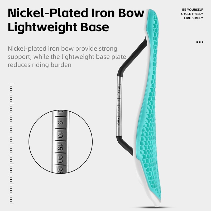 WEST BIKING Bicycle Saddle 3D Honeycomb Hollow Racing Bike Seat Cushion Green