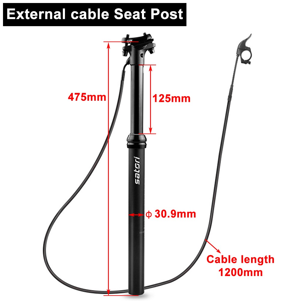 Fit Satori Sorata Pro MTB Bike Dropper Seat Post Internal External Cable Routing