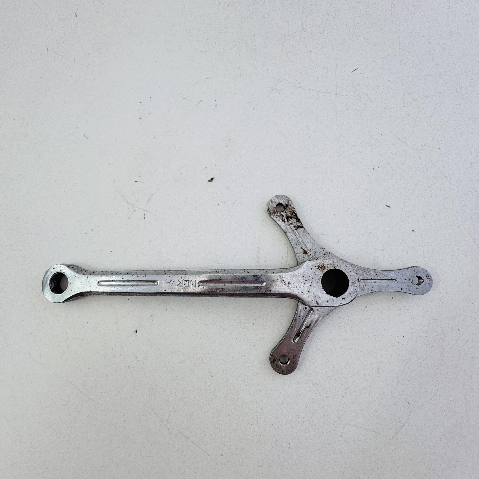 Vintage Nervar Right Crank Arm 170mm 3-Bolt Steel Silver Road Bike France A32