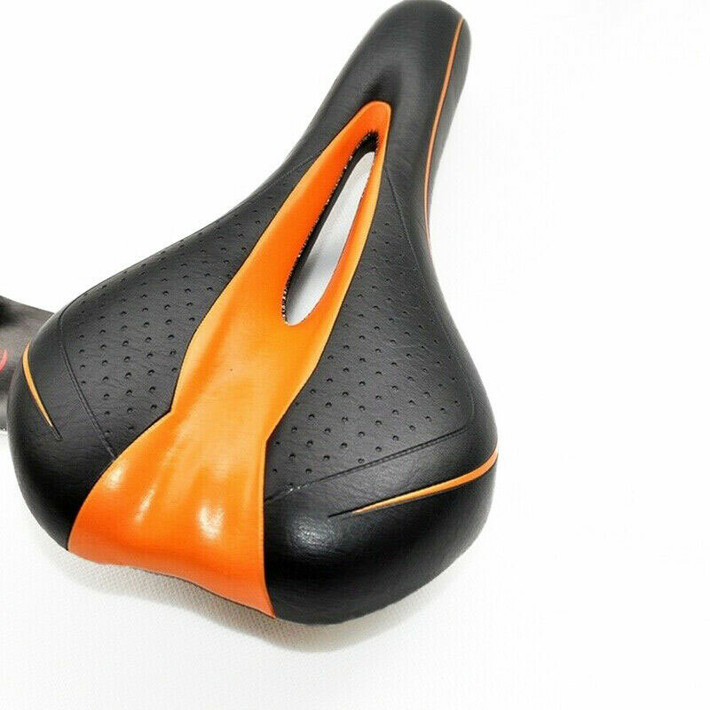 Bicycle Bike Saddle Hollow Soft Comfort MTB Saddle Seat Orange Road Cushion Pad