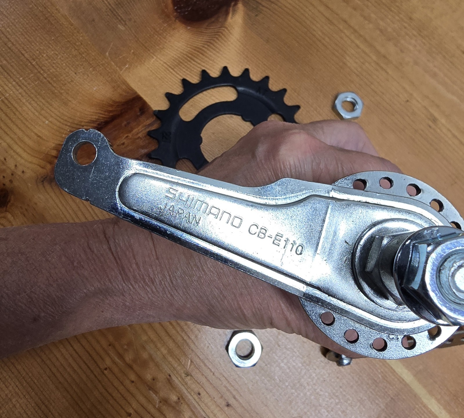 Shimano CB-E110 Coaster Brake Hub Chrome 110mm OLD 165mm Axle 10G Worksman