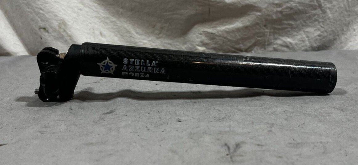 Stella Azzurra Monza 32.4mm x 275mm Black Carbon Fiber Seatpost Fast Shipping