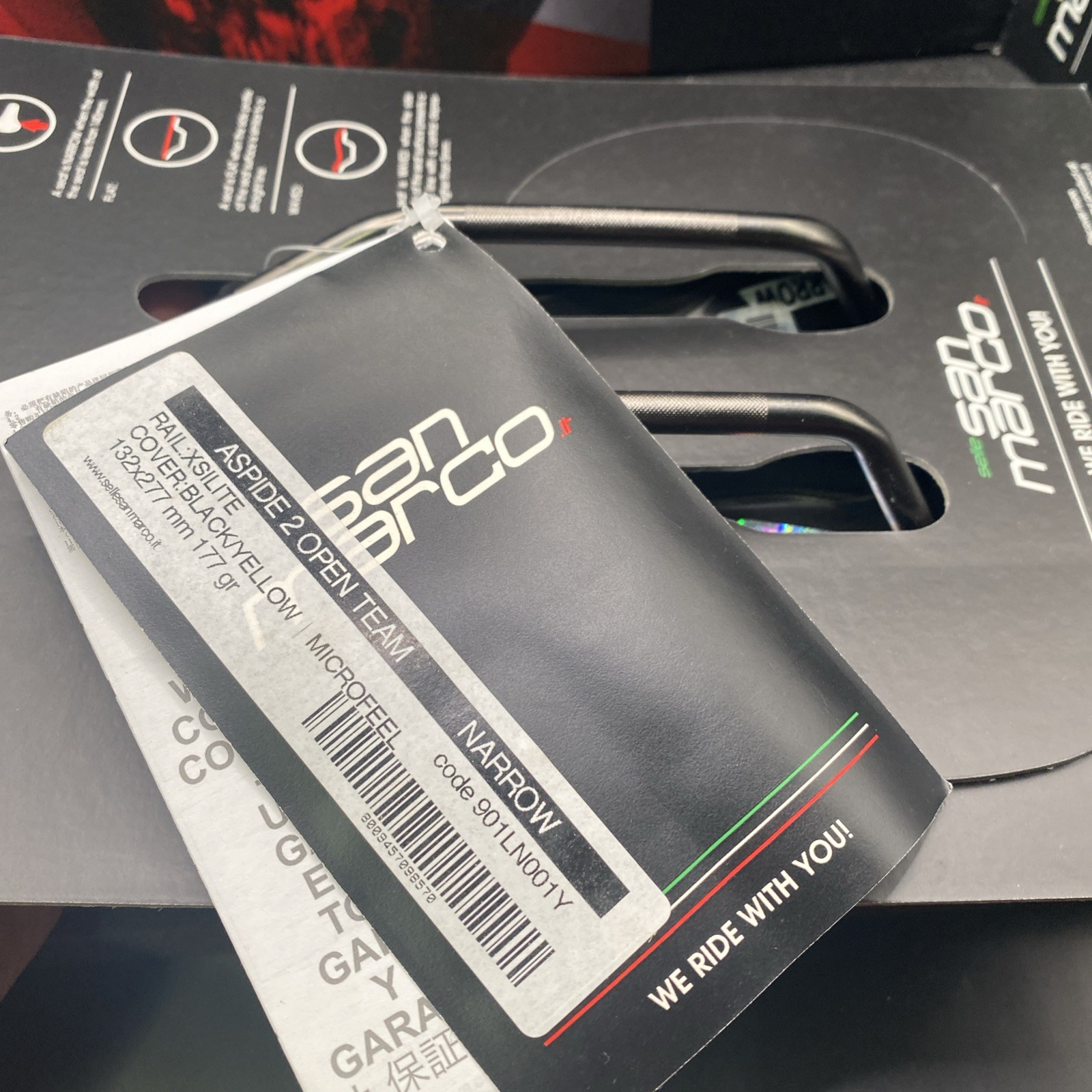 Selle San Marco Aspide 2 Open Team Mavic Yellow 132x277mm (s2)
