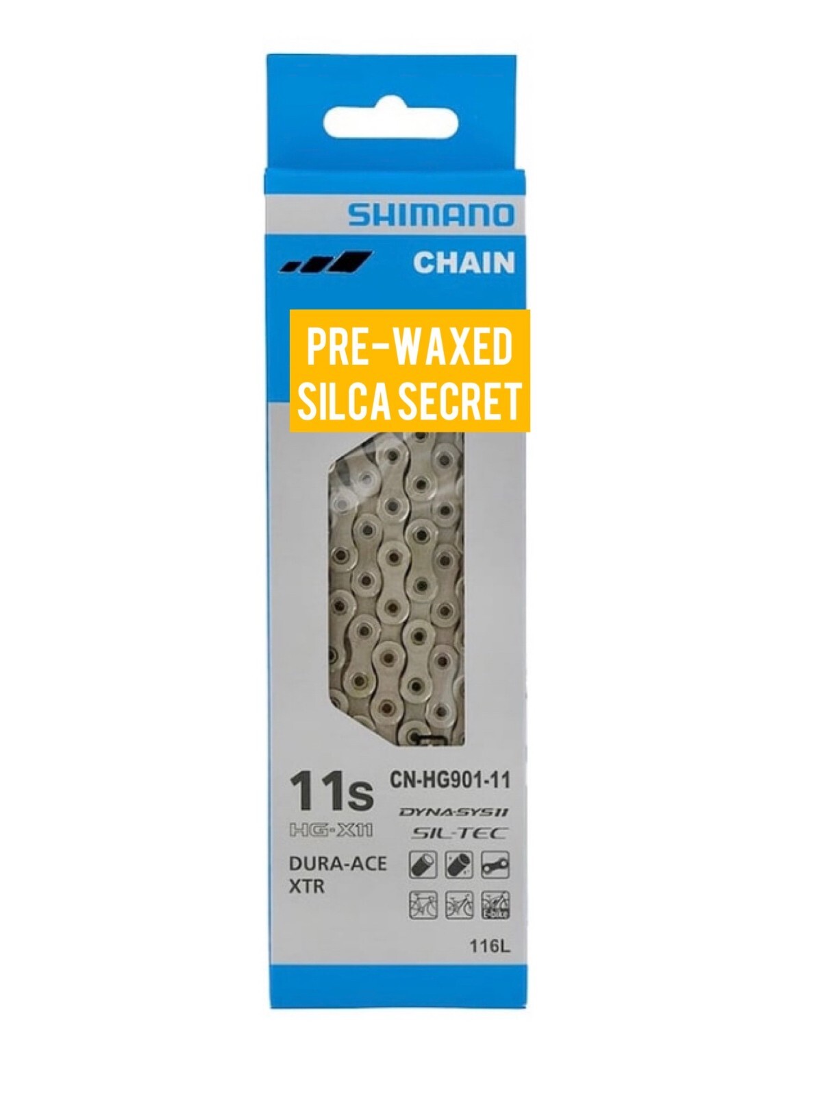 Shimano DuraAce XTR HG901-11 Chain 11 speed – Silca WAXED