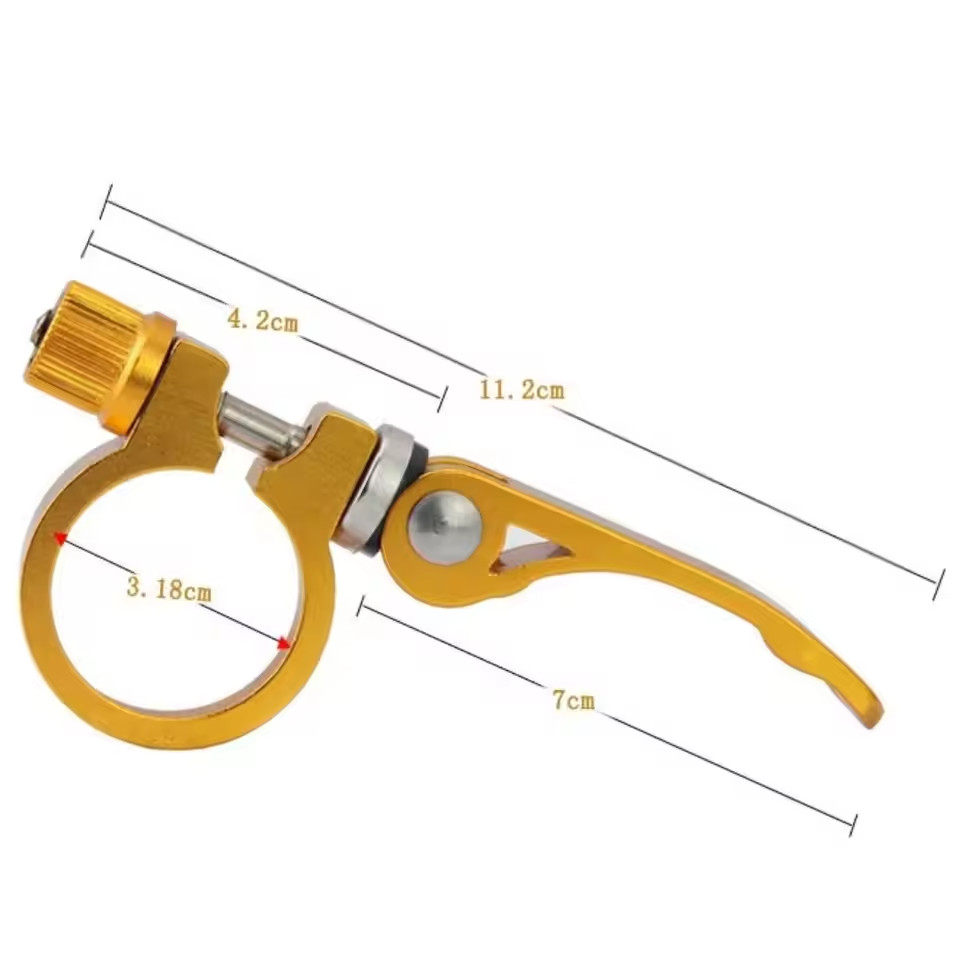 Bike Seatpost Clamp MTB Quick Release Seat Post Collar Aluminium Alloy 28.6 34.9