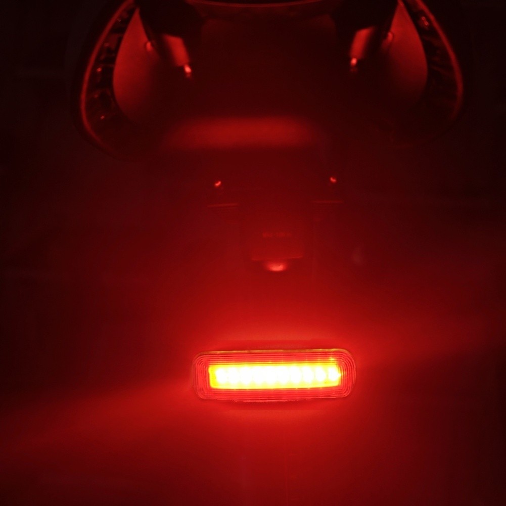 Bike Tail Light USB Rechargeable Taillight with Rubber Strap for Night Cycling