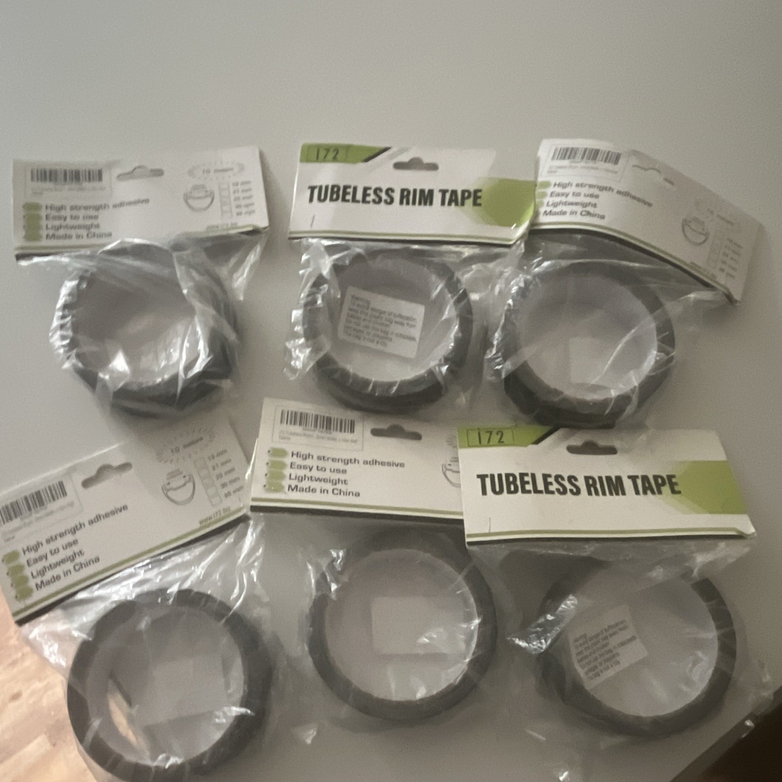 i72 Tubeless Rim Tape 25mm x 10m Roll Black for Tubeless Tire 6 rolls for $ 30