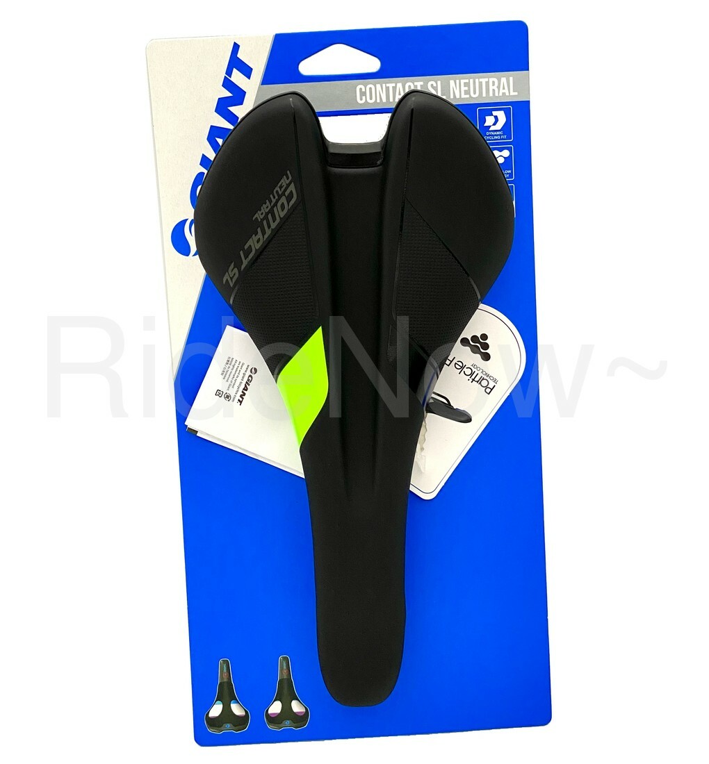 NEW Giantt Contact SL Neutral Bike Saddle 273 x 137 mm 220g Black/Green