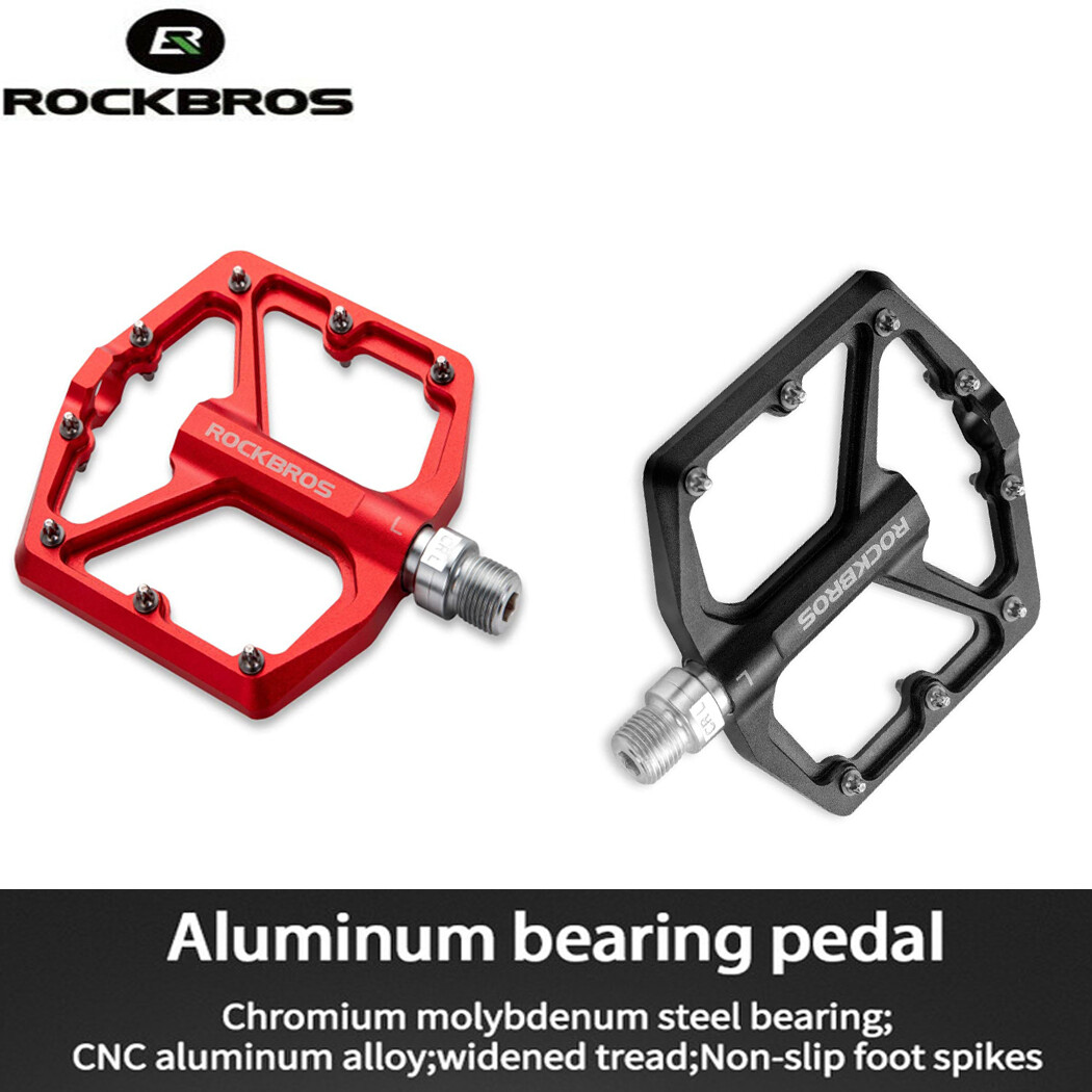 ROCKBROS MTB Bike Platform Pedals Aluminum Bicycle Cycling Sealed Bearing Pedals