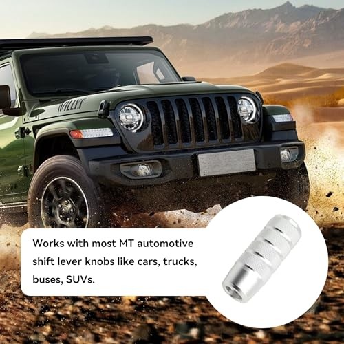 95mm/3.74″ Car Shifter Knob, Aluminum Weighted Automotive Gear Shift Silver