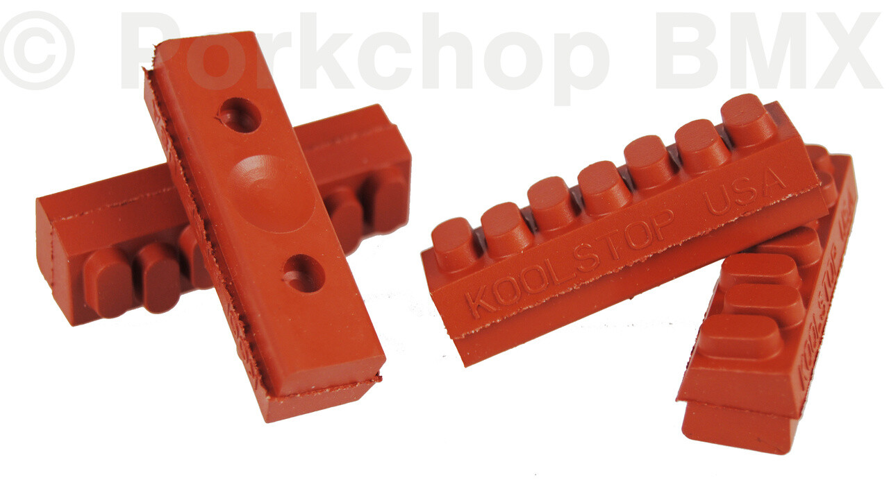KOOL STOP Weinmann 7 Dot vintage bicycle brake pad refill insert SALMON