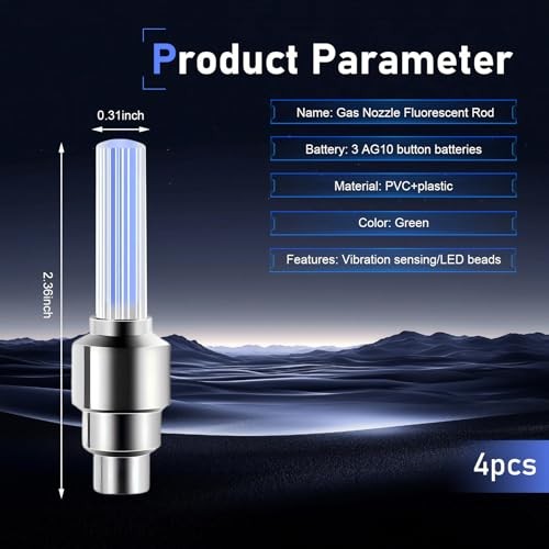 Tire Valve Stem Cap Lights, LED Wheel Flash Light, Motion-activated 4 PCS Blue