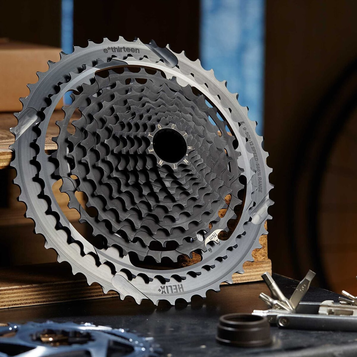 e*thirteen components Helix Plus 9-50t 12-Speed Cassette Black, 9-50t