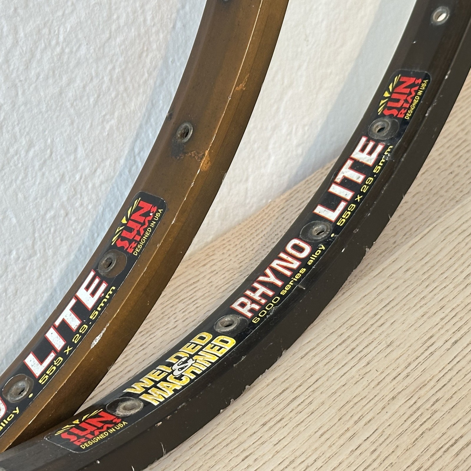 Pair Sun Rhyno Lite Rims 26″ ATB Mountain Bike 32H 559 x 29.5 Rim Brake *Read