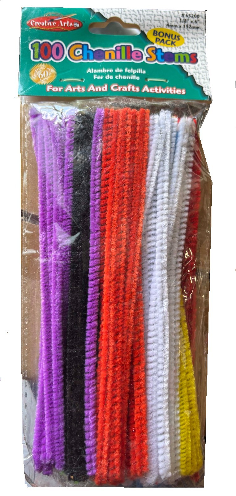 Chonille Stems – 4mm x 152mm – 100 pieces per pack