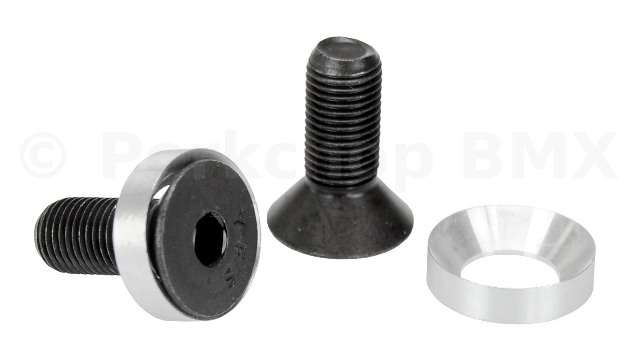 3/8″ X 24T bicycle BMX crank spindle bolts fits Profile (PAIR) – BLACK