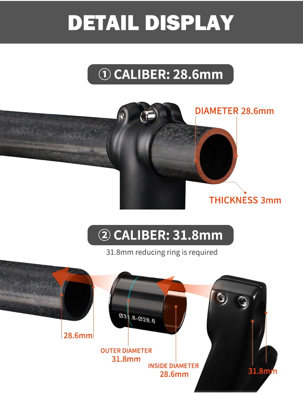 Carbon Fiber Mountain Bike Rigid Fork Disc Brake Tapered Tube Carbon MTB Fork