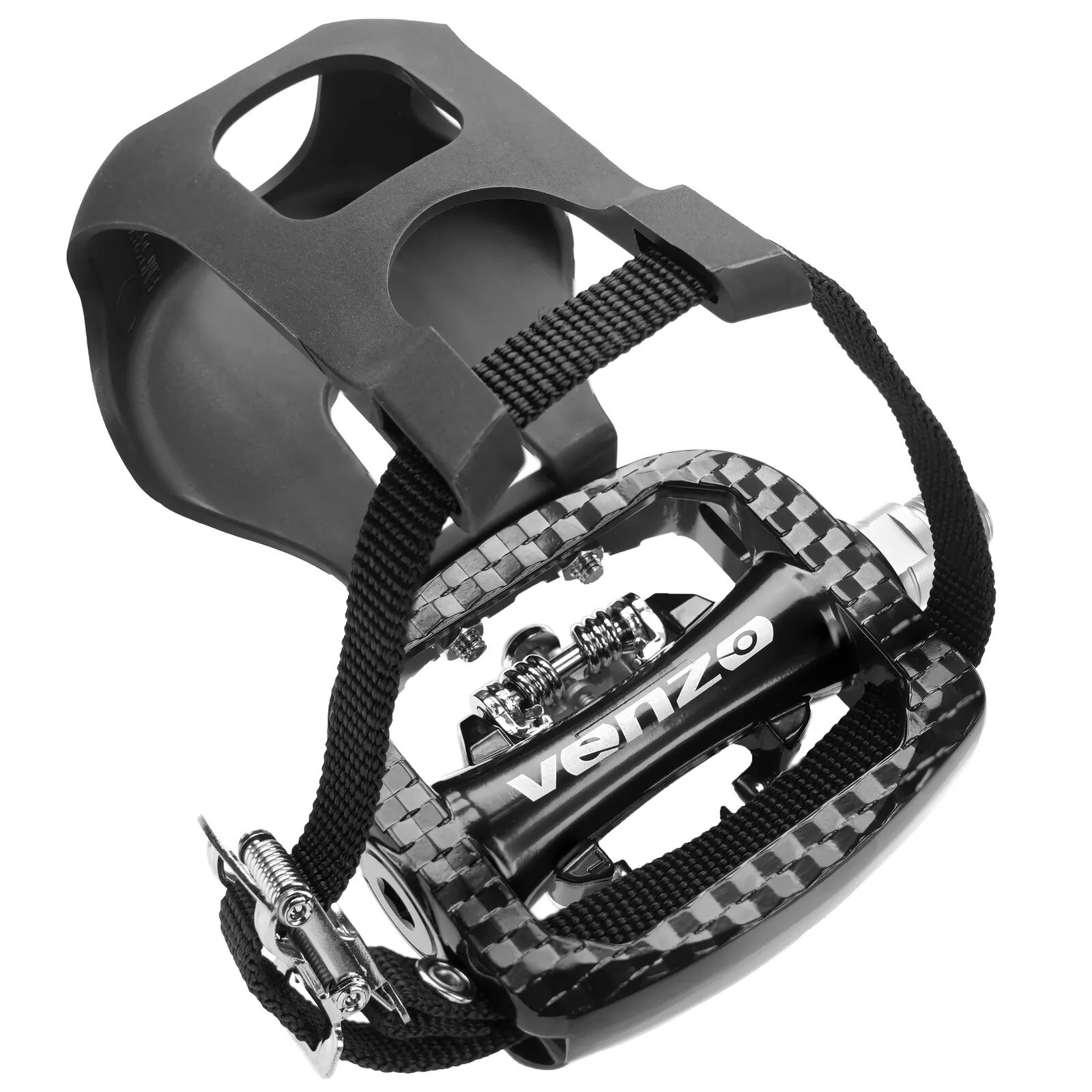 VENZO Bike Toe Clips Cages & Cleats – Compatible with Shimano SPD Pedals – Fi…