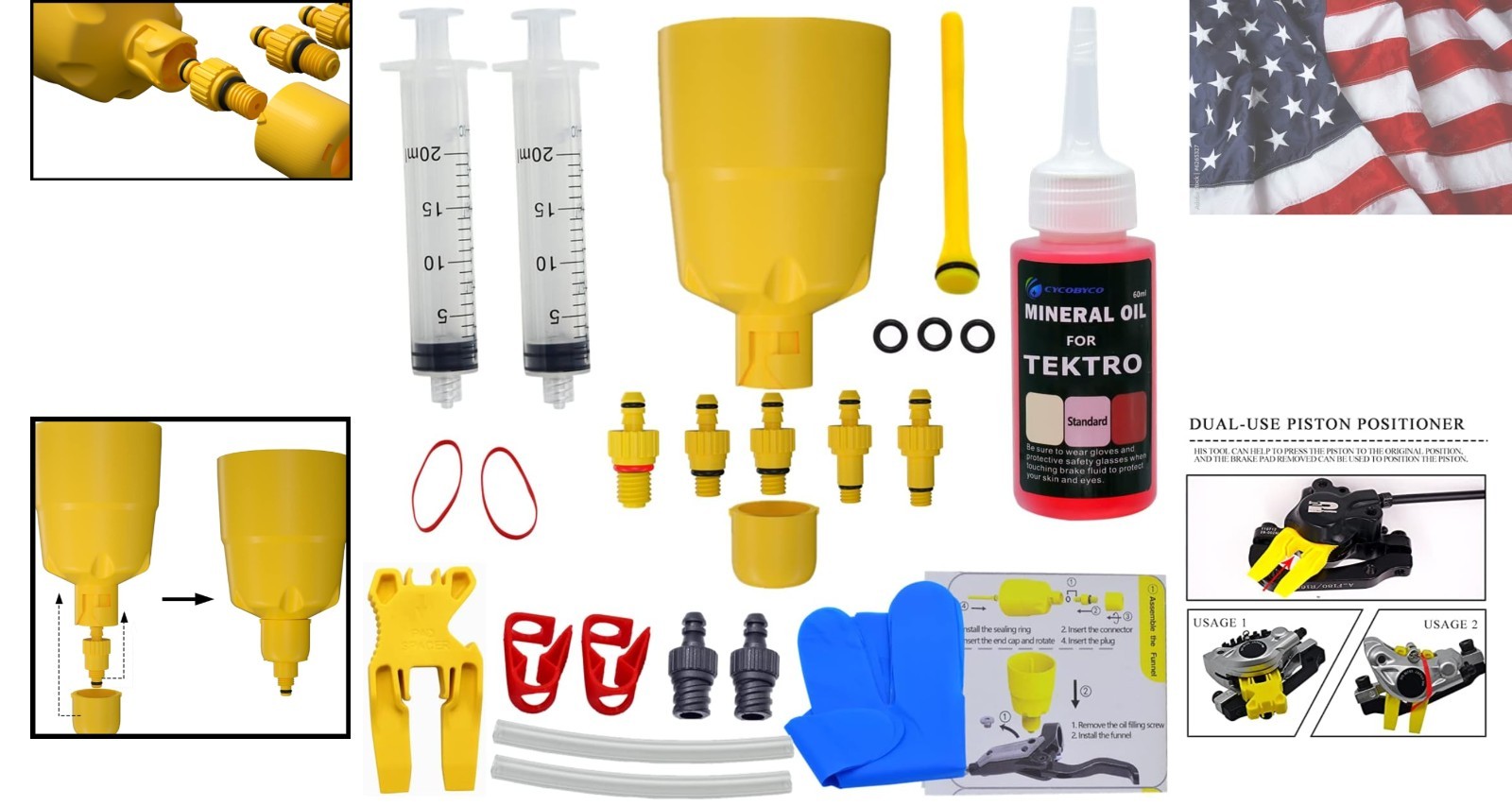 Bleed Kit for TEKTRO-TRP Hydraulic Disc Brakes I Bicycle Brakes Service Kit I…