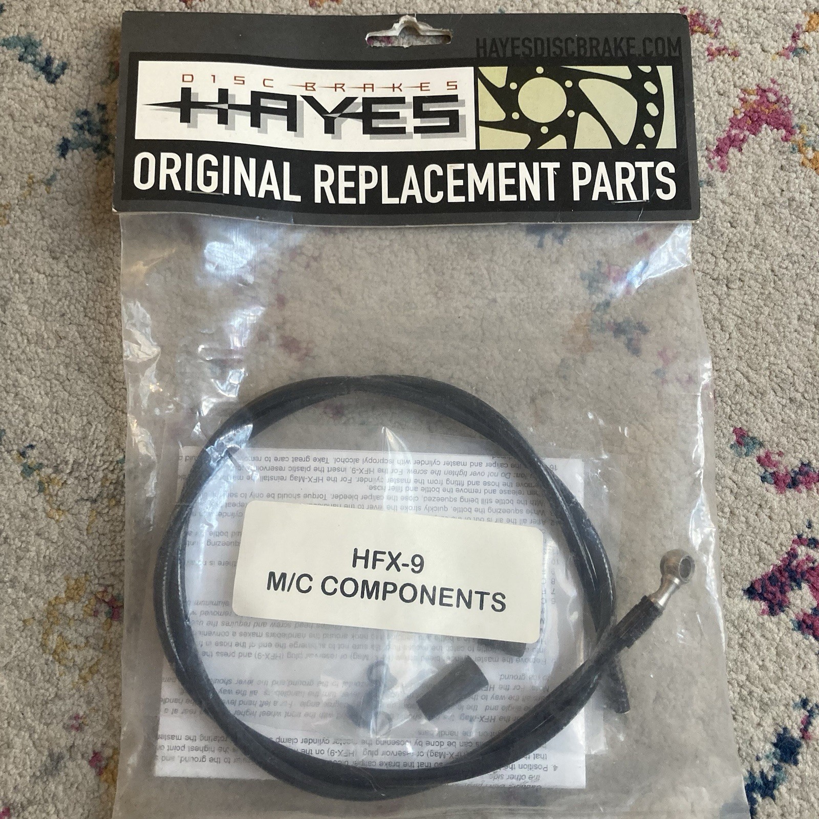Hayes disc brake HFX-9 90cm front hose kit #98-16592 NOS bicycle hydraulic