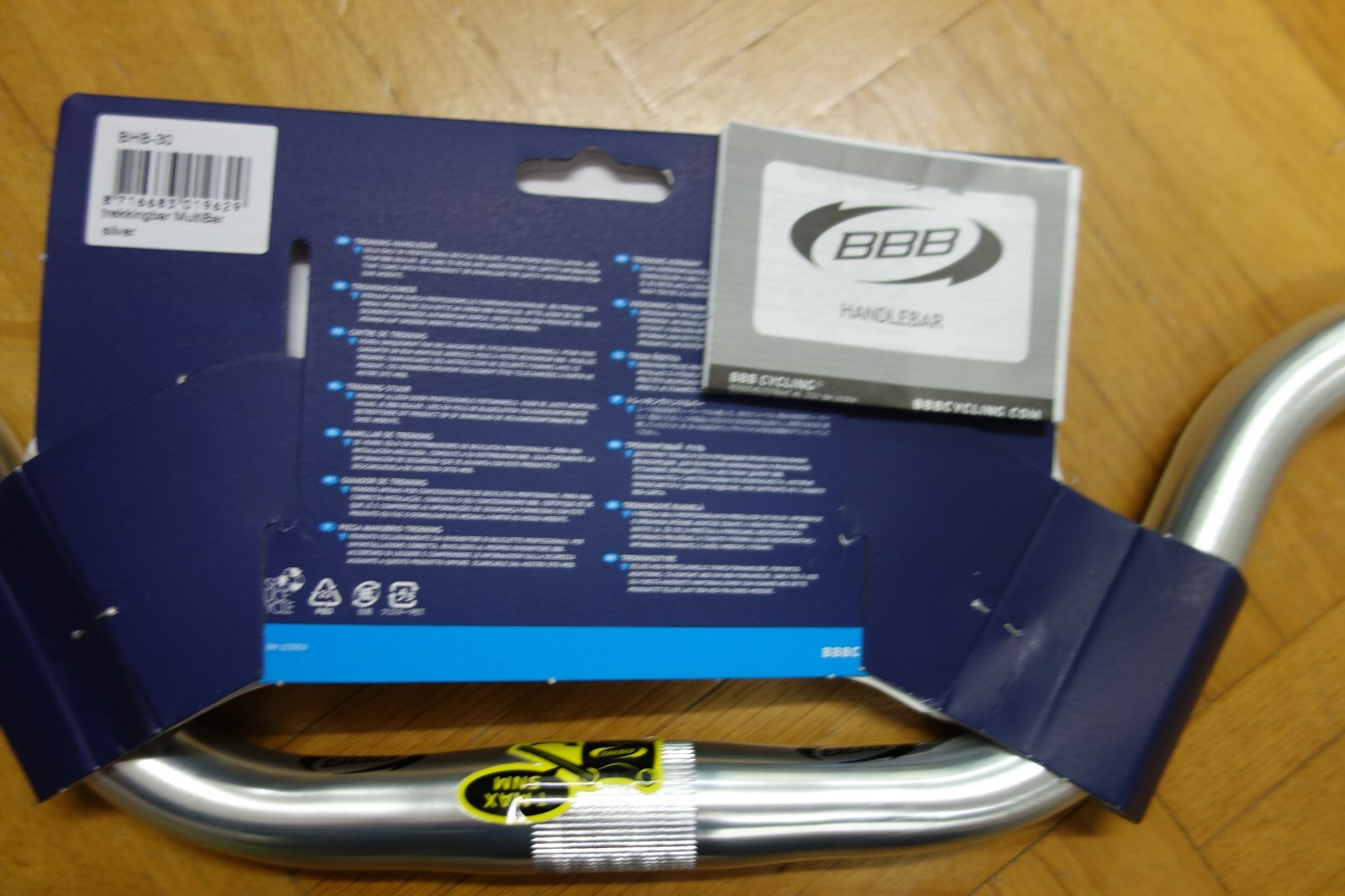 BBB MultiBar BHB-30 Handlebar, City, Trekking, Silver, 570mm, 25.4mm.