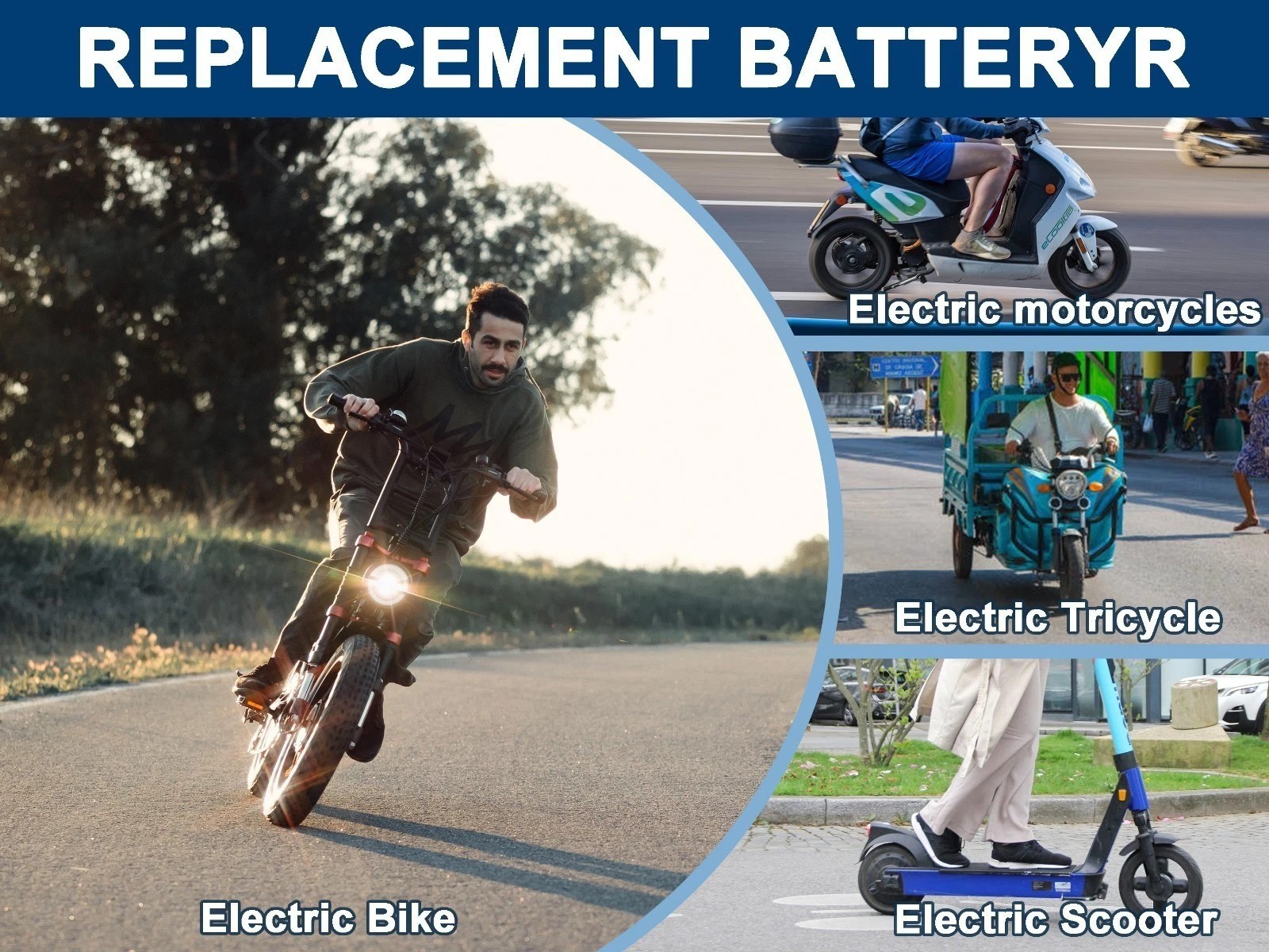 36V eBike battery Lithium 10Ah/14Ah/20Ah Electric bicycle 100W-1000W Motors BMS