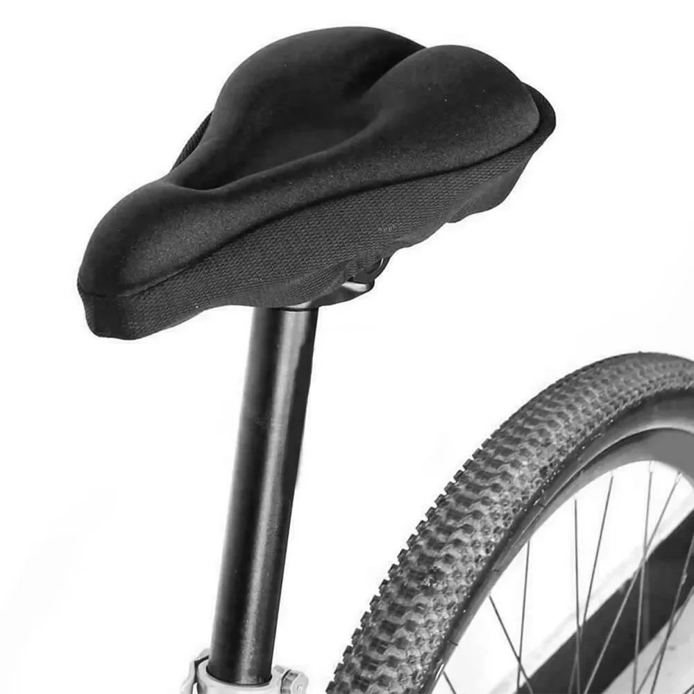 Soft Padded Bicycle Wide Seat Cover Gel Cushion Sporty For Mountain Bike Saddle