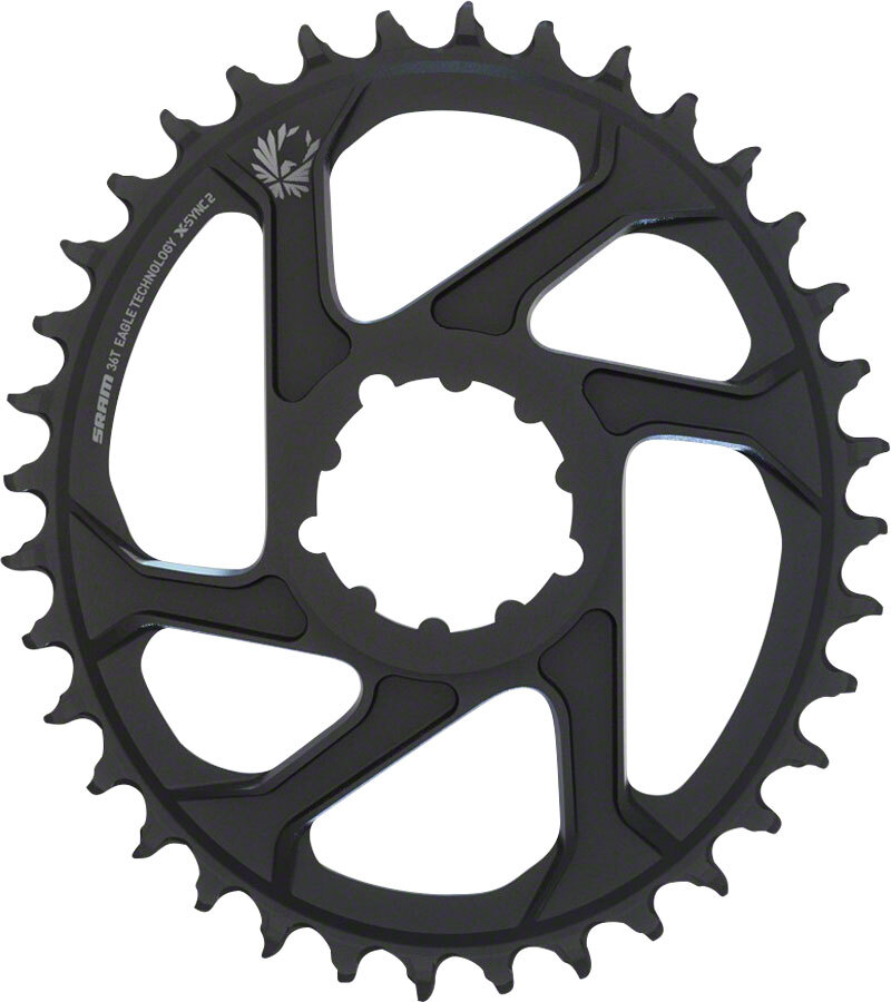 SRAM X-Sync 2 Eagle Chainring 36t Direct Mount 10/11/12-Speed Aluminum Black